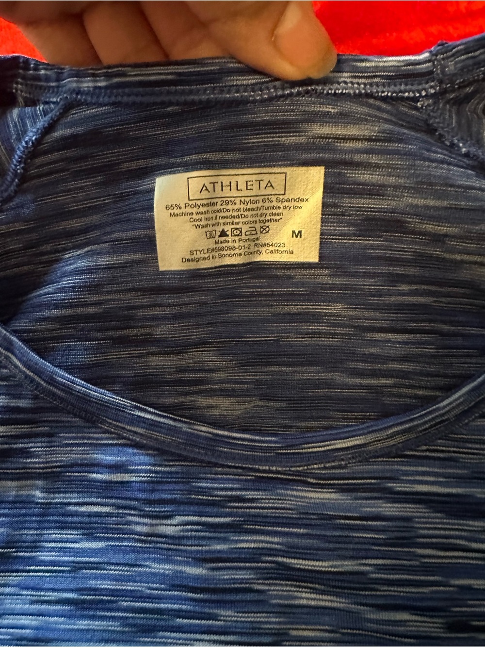 Athleta Blue Short Sleeve Top
